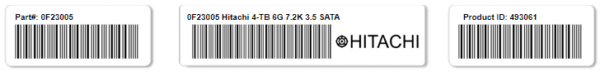 Hitachi HDS 0F23005 4TB Hot-Plug SATA Hard Drive 7.2K